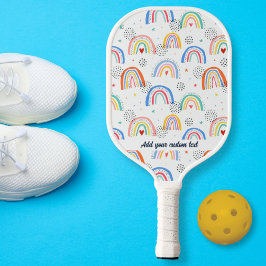 Fun Doodle Rainbow Herzmuster Benutzerdefinierter  Pickleball Schläger
