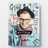 Fun Doodle Sketch Magazine Cover Grad Foto Fotoplatte (Vorderseite)