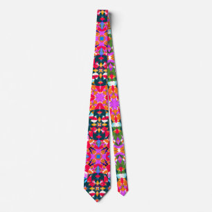Fun Dopamin Dressing Positivity Pattern farbig Krawatte