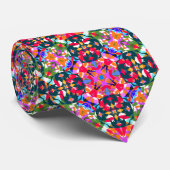 Fun Dopamin Dressing Positivity Pattern farbig Krawatte (Gerollt)