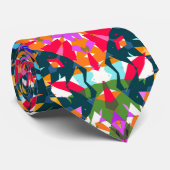 Fun Dopamin Dressing Vibraning Muster farbenfroh Krawatte (Gerollt)