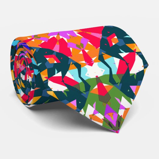 Fun Dopamin Dressing Vibraning Muster farbenfroh Krawatte (Gerollt)