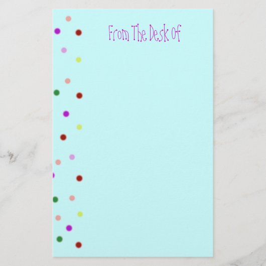 Fun Dots Briefpapier (Vorderseite)