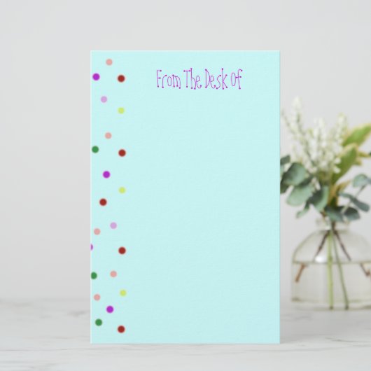 Fun Dots Briefpapier (Stehend Vorderseite)