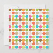 FUN Dots GREEN Baby Girl or Boy Shower Einladung (Rückseite)
