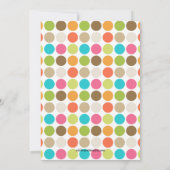 FUN Dots TURQUOISE Kindermädchen oder Boy-Dusche Einladung (Rückseite)