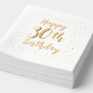 Fun Dotted Custom Birthday Foil gestempelt Napkins Servietten Mit Folie