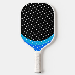 Fun Dotted zwei Tone Blue Black Curved Color Block Pickleball Schläger