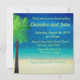 Fun Dream Beach Hochzeit Einladung