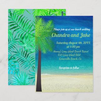 Fun Dream Beach Hochzeit Einladung Postkarte