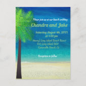 Fun Dream Beach Hochzeit Einladung Postkarte (Vorderseite)