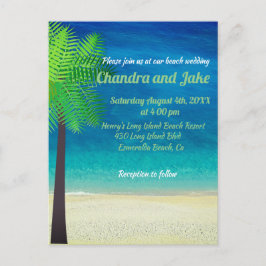 Fun Dream Beach Hochzeit Einladung Postkarte