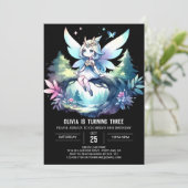 Fun Dreamy Fairy Birthday Einladung (Stehend Vorderseite)