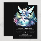 Fun Dreamy Fairy Birthday Einladung (Vorne/Hinten)