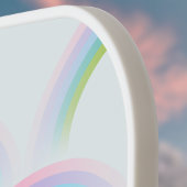 Fun Dreamy Pastel Rainbow mit Monogram Initial Pickleball Schläger