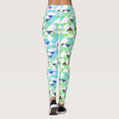 Fun Dreiecke von Blau und Grün Leggings (Rückseite)