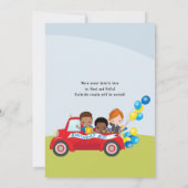 Fun Drive by Birthday Boy Party Einladung (Rückseite)