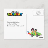 Fun Drive by Birthday Parade Party Postkarte (Rückseite)