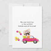 Fun Drive by Birthday Party Einladung (Rückseite)