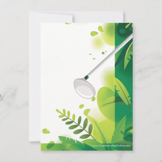 Fun Driving Range Golf Birthday Party Invitation Einladung (Rückseite)