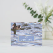 Fun Duck Postcard Feiertagspostkarte (Stehend Vorderseite)