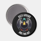 Fun Duck und finde heraus, wie Mad Duck ist Magnet (Vorderseite/Rückseite)