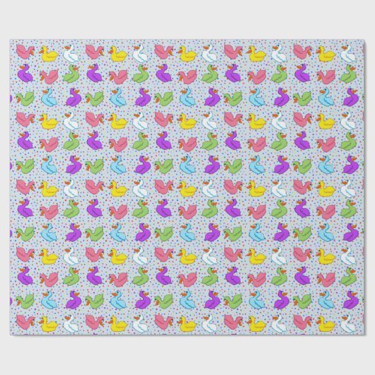 Fun Ducks Wrapping Paper Geschenkpapier (Flach)