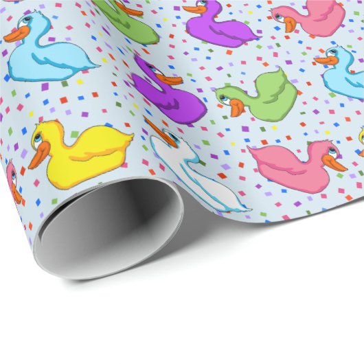 Fun Ducks Wrapping Paper Geschenkpapier (Rolleneckpunkt)