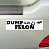 Fun Dump Elon und Felon Autoaufkleber (Auf Auto)