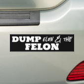 Fun Dump Elon und Felon Autoaufkleber (Auf Auto)