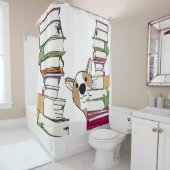 Fun Duschvorhang für Book and Dog Liebhaber! (Beispiel)