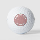 Fun Dusty Rose Rosa Beste Mama je Foto Golfball (Vorderseite)