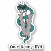 Fun-DVM-Personalisiert-Aufkleber für Tierärzte Aufkleber (Vorderseite)
