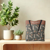 Fun Easter Bunny Egg Folk Muster Individuelle Name Tasche