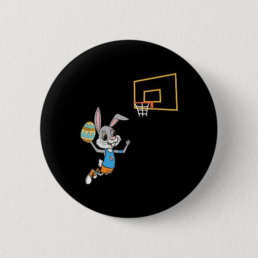 Fun Easter Egg Bunny Dunk Bysketbyll Game Oster K Button (Vorderseite)