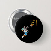 Fun Easter Egg Bunny Dunk Bysketbyll Game Oster K Button (Vorne & Hinten)