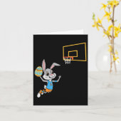 Fun Easter Egg Bunny Dunk Bysketbyll Game Oster K Karte (Gelbe Blume)