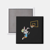 Fun Easter Egg Bunny Dunk Bysketbyll Game Oster K Magnet (Vorderseite/Rückseite)
