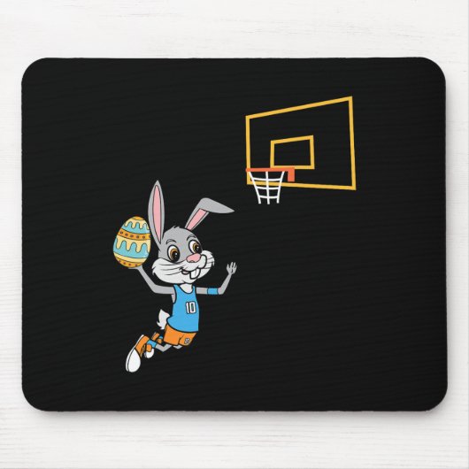Fun Easter Egg Bunny Dunk Bysketbyll Game Oster K Mousepad (Vorne)