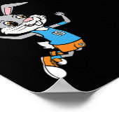 Fun Easter Egg Bunny Dunk Bysketbyll Game Oster K Poster (Ecke)