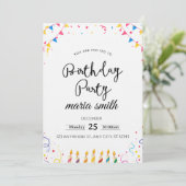 Fun & Editable Birthday Invitation – Custom Party Einladung (Stehend Vorderseite)