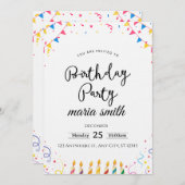 Fun & Editable Birthday Invitation – Custom Party Einladung (Vorne/Hinten)