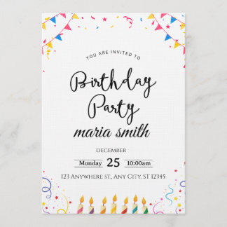 Fun & Editable Birthday Invitation – Custom Party Einladung