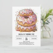 Fun Editable Donuts Geburtstag Einladung (Stehend Vorderseite)