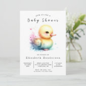 Fun Editable Duck Baby Dusche Einladung (Stehend Vorderseite)