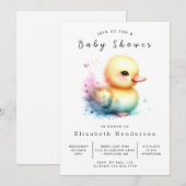 Fun Editable Duck Baby Dusche Einladung (Vorne/Hinten)