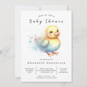 Fun Editable Duck Baby Dusche Einladung