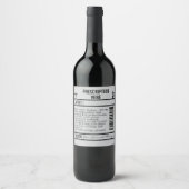 FUN editable grey Wine Labels for WINE Weinetikett (Vorderseite)