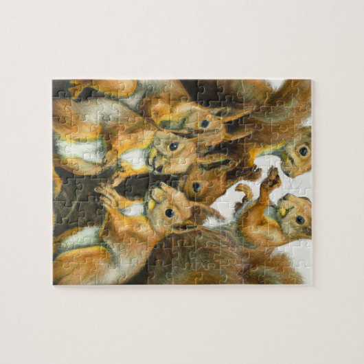 Fun Eichhörnchen Tierwelt Natur Kunst Puzzle (Horizontal)
