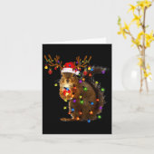 Fun Eichhörnchen Weihnachtsbaum Lichter Rentier Sa Karte (Gelbe Blume)